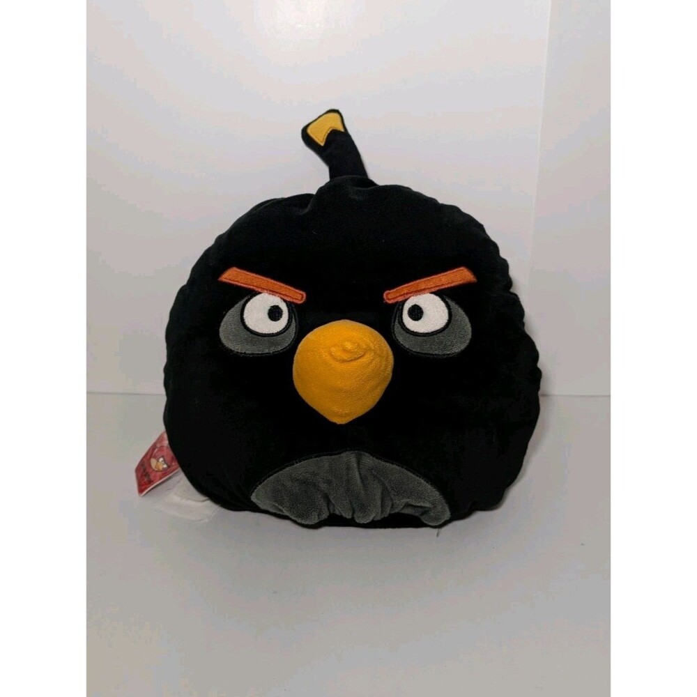 Angry Birds Black Bomb Large Plush 11" Stuffed Animal Pillow Rovio